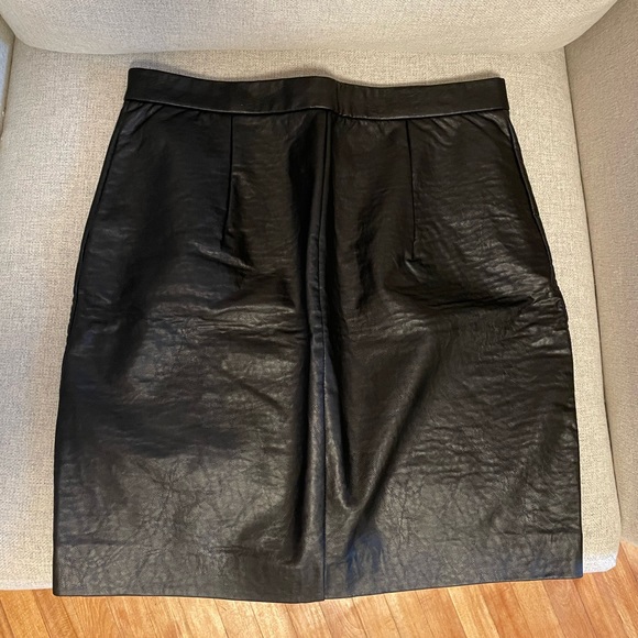 Dynamite Black Faux Leather High Waisted Skirt - Picture 2 of 7